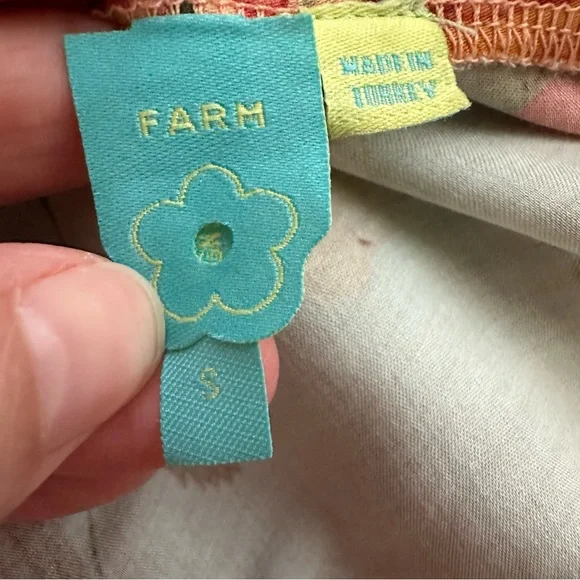 Farm Rio Marilla Maxi Dress Women's Small Floral Flowy Tie Back Tassel V-Neck - Picture 8 of 11